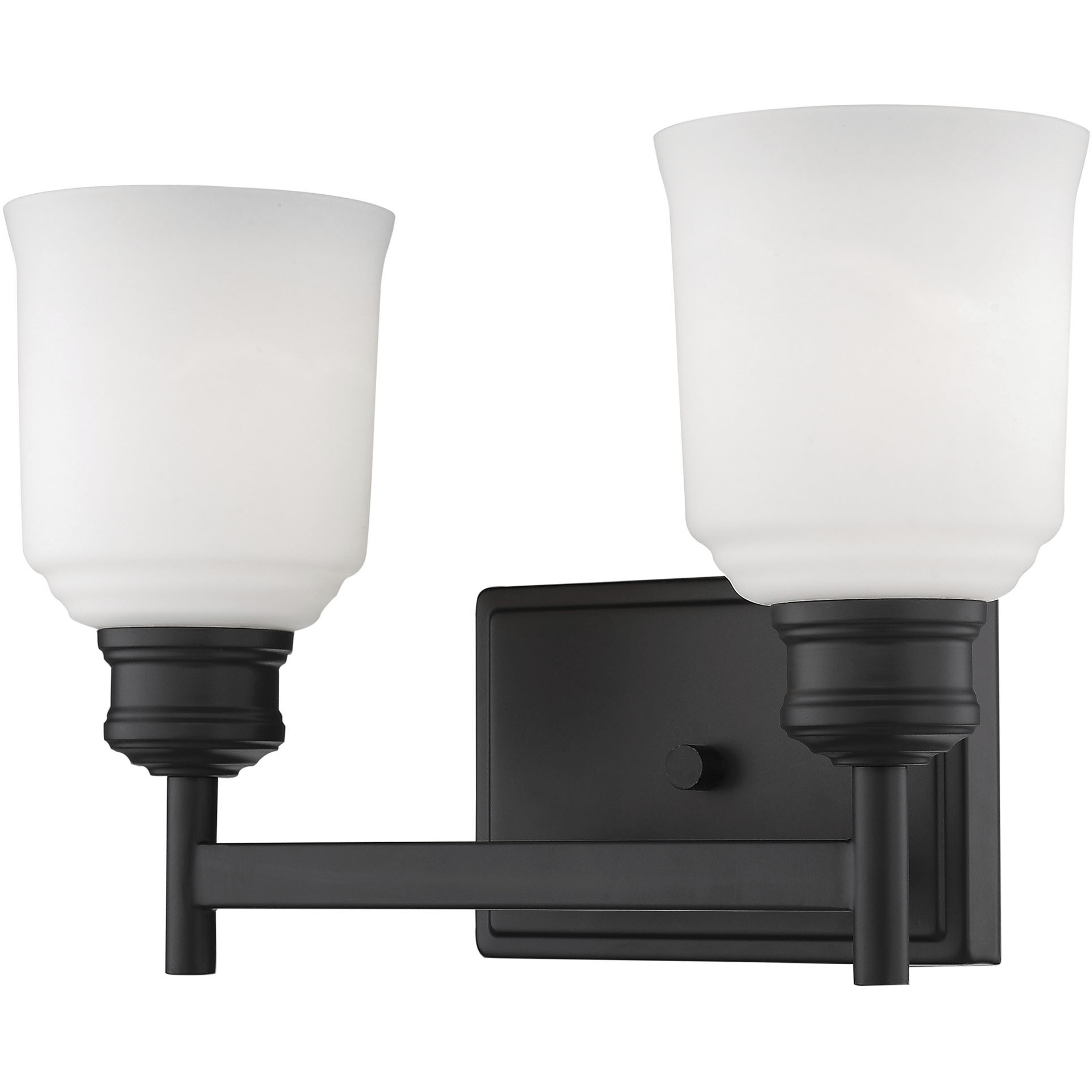 Burbank 2 Light 9.25 inch Matte Black Bathroom Vanity Light Wall Light